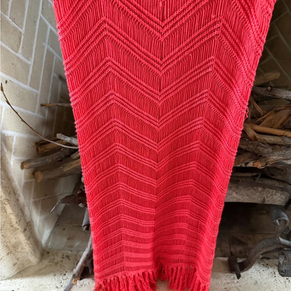 525 America Red Knit Swim Coverup - Picture 5 of 11